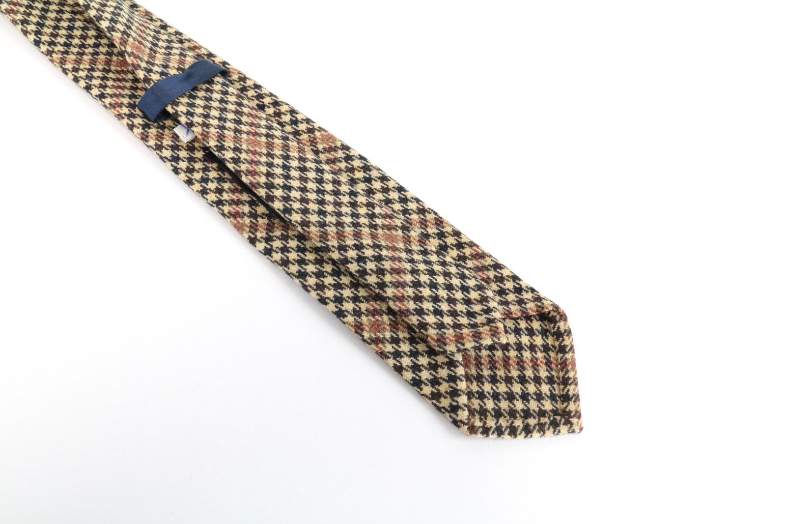 SUITSUPPLY Men Tie ~150 x 8 cm Light Brown Wool Cashmere Patterned Pointed-End