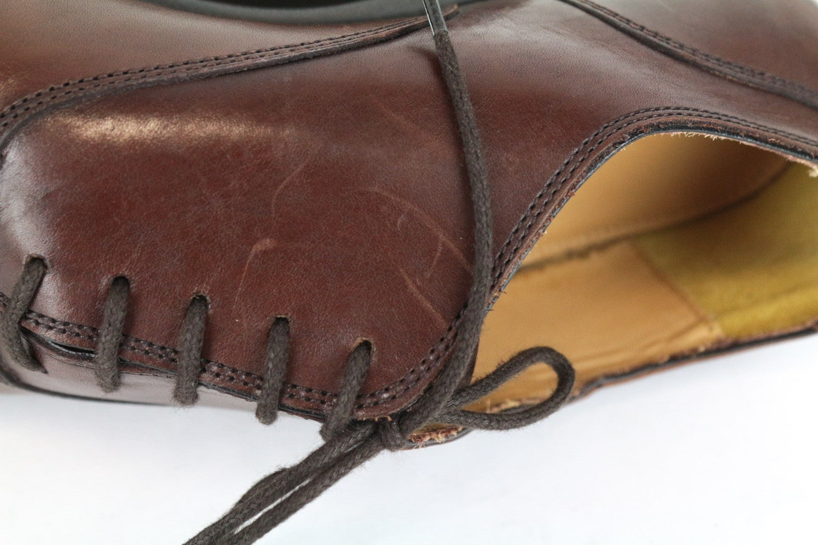 SUITSUPPLY Men Casual Shoes EU42 Brown Genuine Leather Laced Low-Top Classic