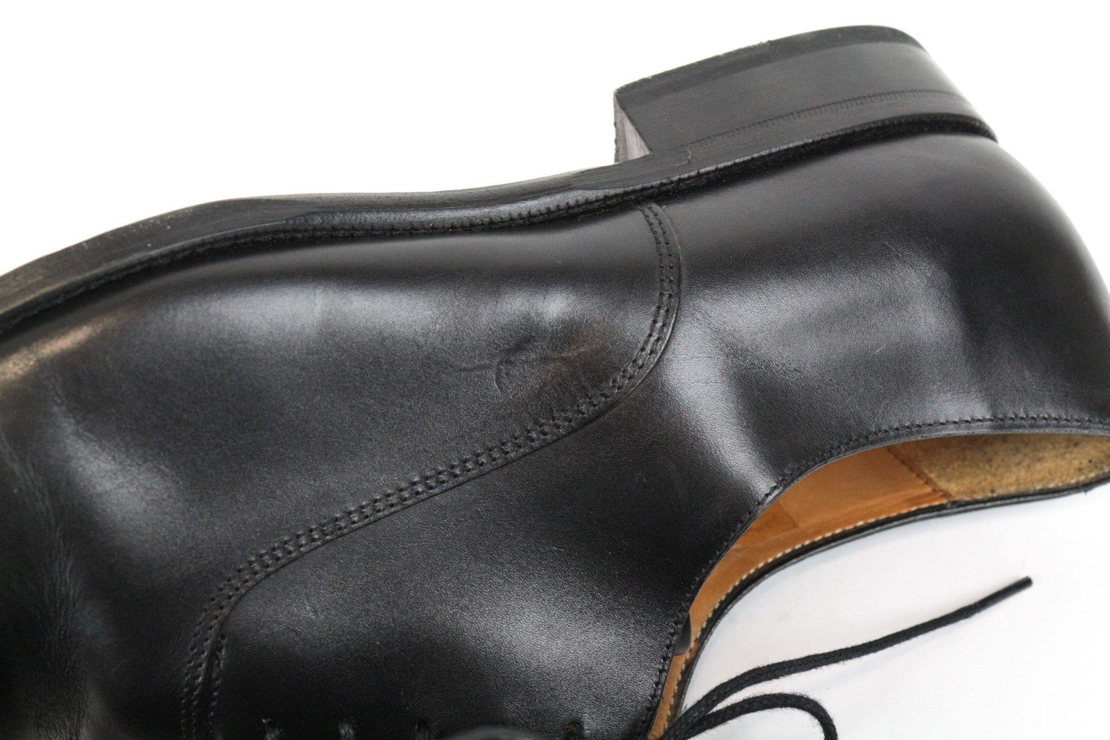 SUITSUPPLY Men Casual Shoes EU46 Black Genuine Leather Laced Low-Top Formal