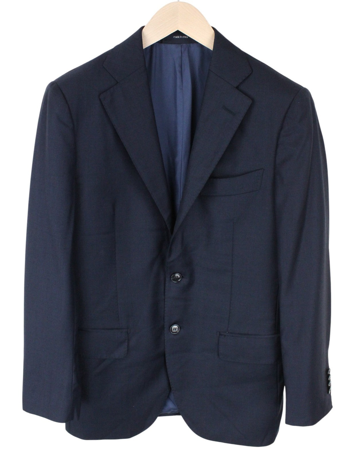 SUITSUPPLY Lazio Men Suit UK36R Slim Pure Wool Super 110's Navy Blue 2 Piece