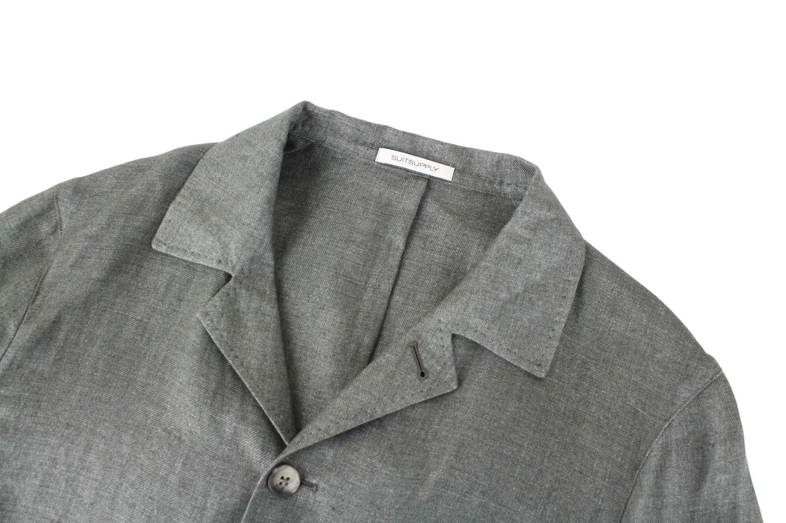SUITSUPPLY Walter Men Suit UK40R Single-Breasted Casual Pure Linen Green 2 Piece