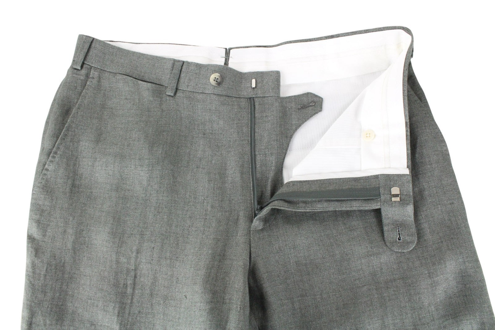 SUITSUPPLY Walter Men Suit UK40R Single-Breasted Casual Pure Linen Green 2 Piece