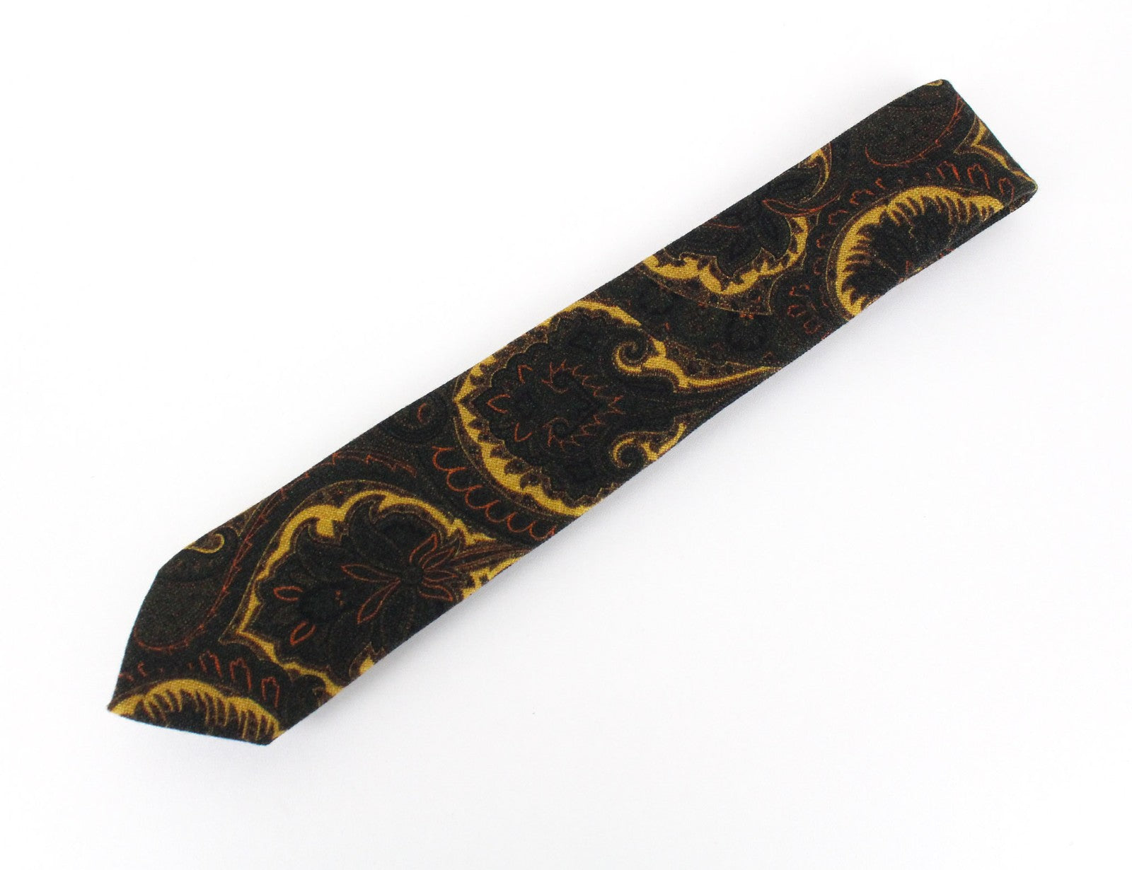SUITSUPPLY Men Tie ~150 x 8 cm Dark Green Pure Wool Pointed-End Classic Patterns
