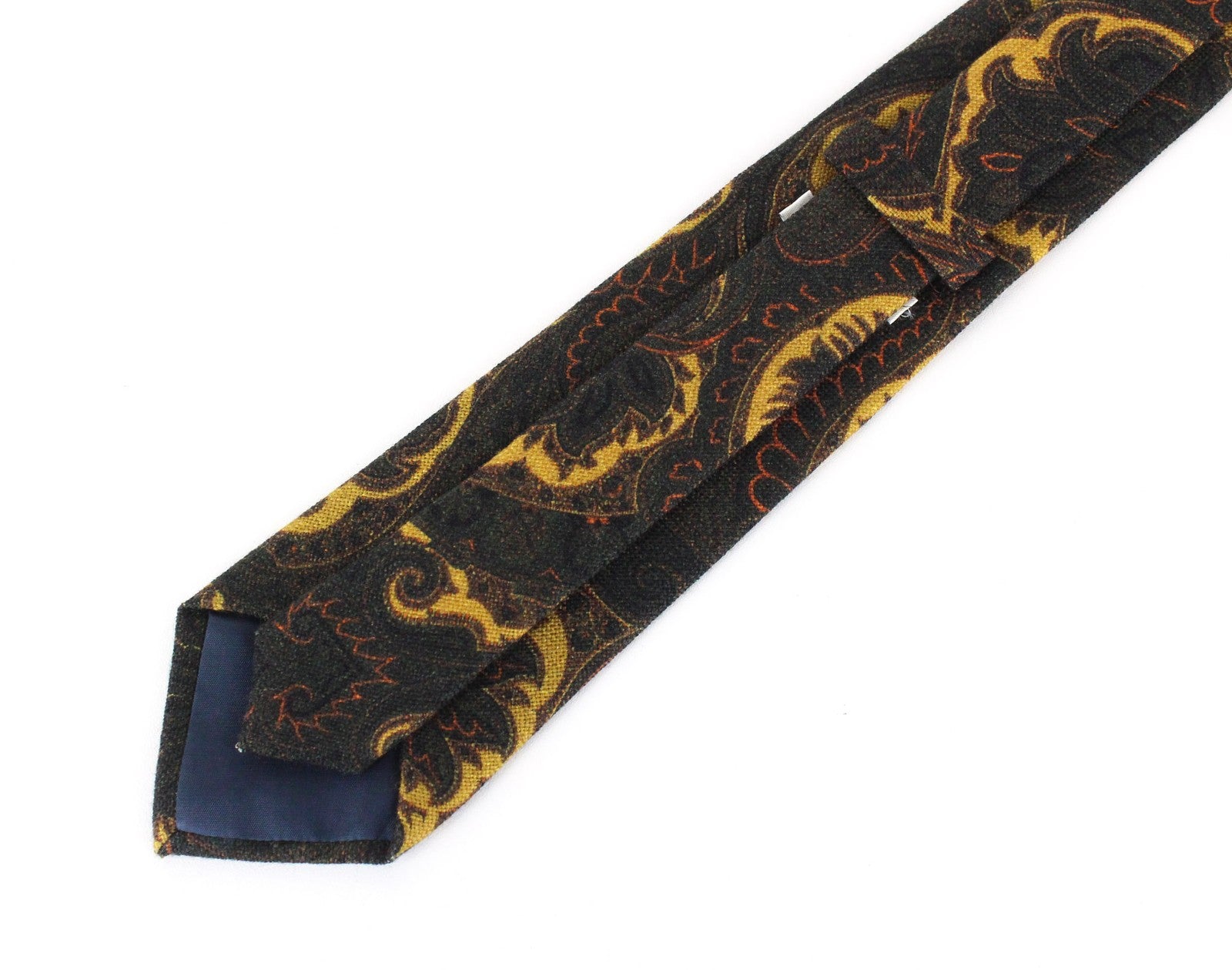 SUITSUPPLY Men Tie ~150 x 8 cm Dark Green Pure Wool Pointed-End Classic Patterns