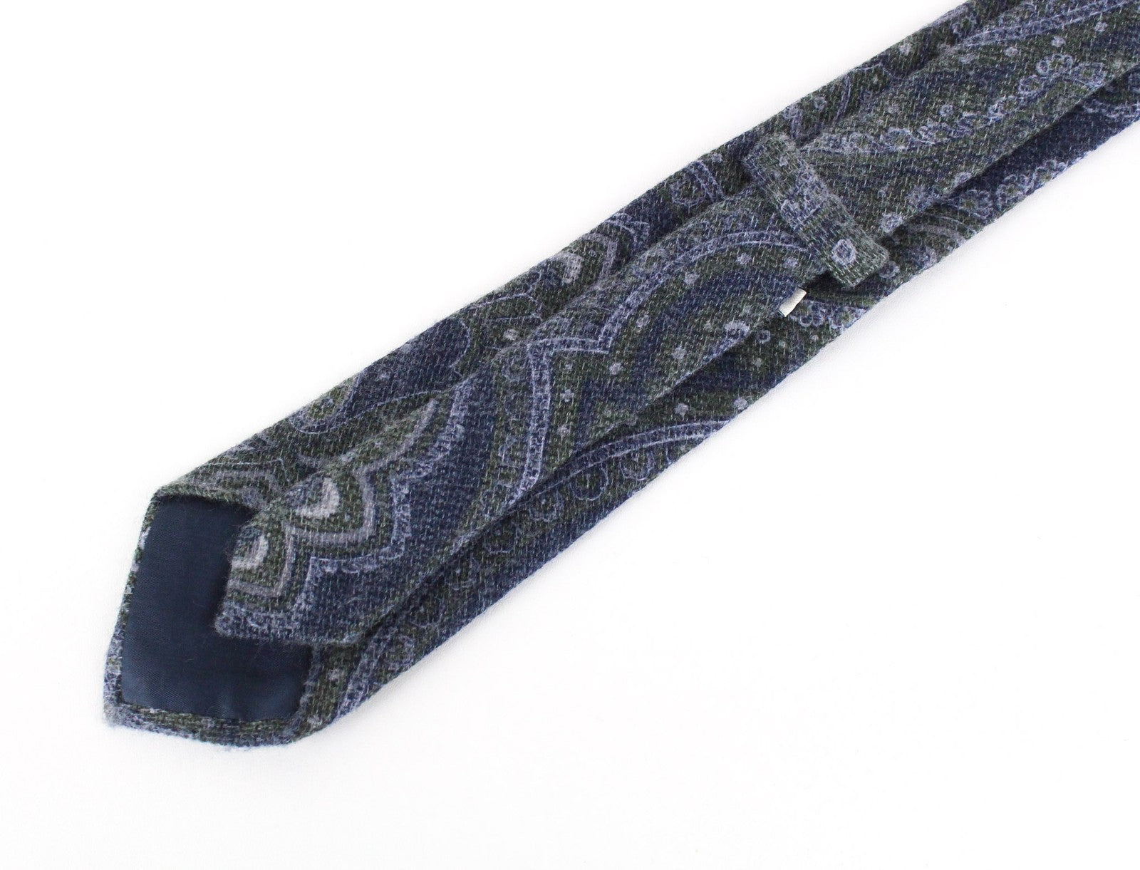 SUITSUPPLY Men Tie 150 x 8 cm Blue Wool Blend Pointed-End Oriental Patterned
