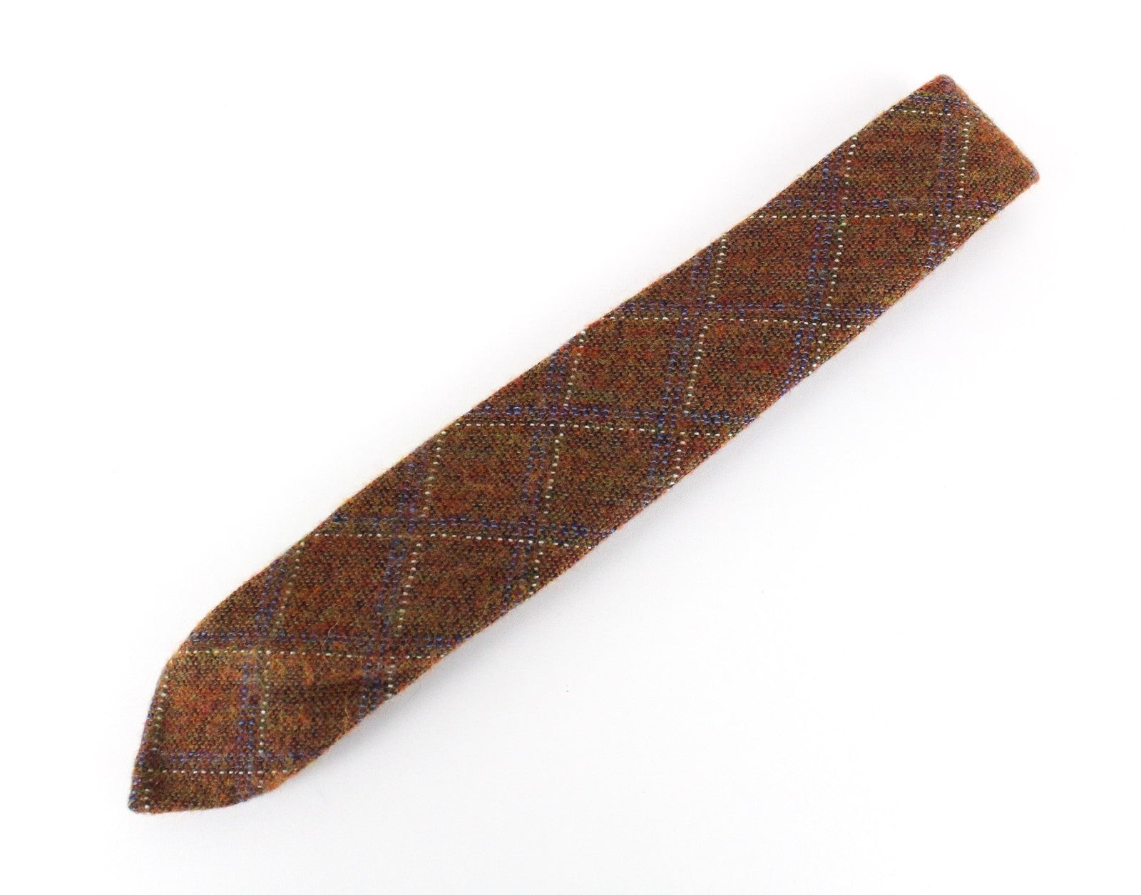 SUITSUPPLY Men Tie 150 x 8 cm Brown Wool Silk Blend Pointed-End Patterned Formal