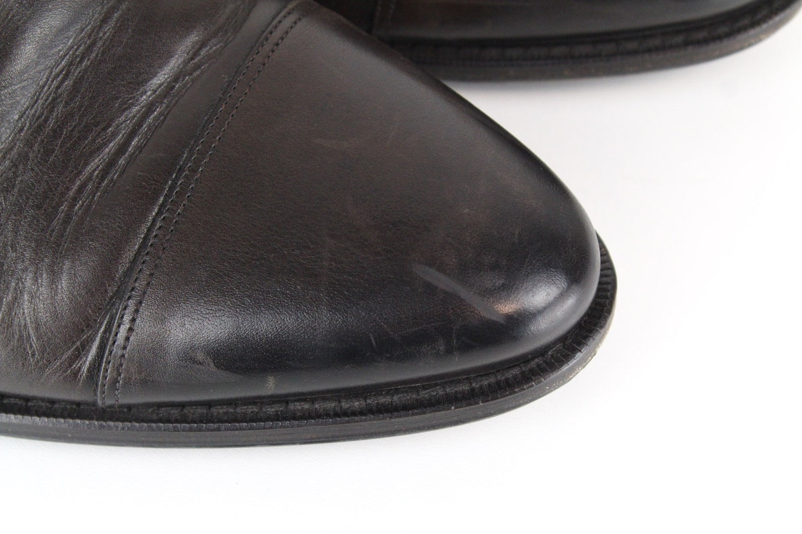 SUITSUPPLY Men Casual Shoes EU44 Dark Brown Leather Classic Laced Low-Top UK10