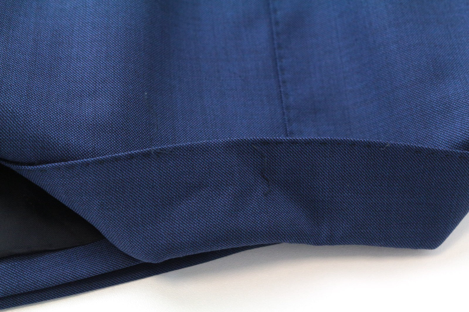 SUITSUPPLY Lazio Men Suit UK40L Melange Wool S110 Formal 2-Piece Blue Slim Cut