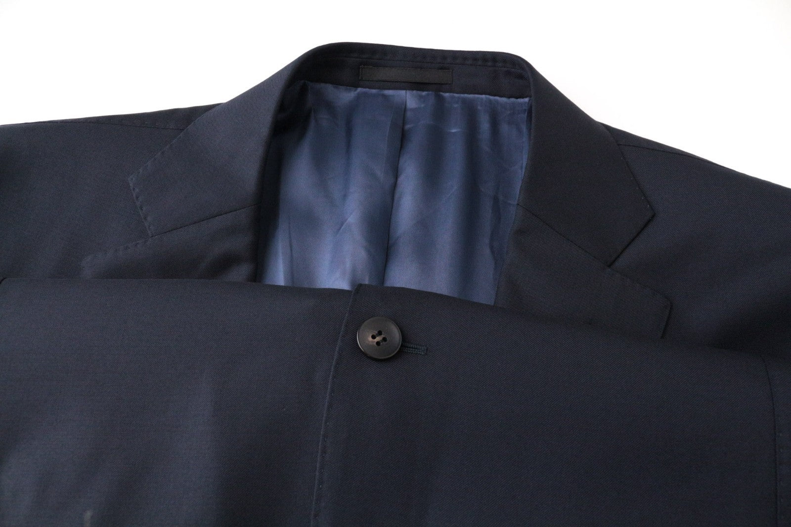 SUITSUPPLY La Spalla Men Suit UK56S 3-Piece Blue Slim Pure Wool Formal Perennial