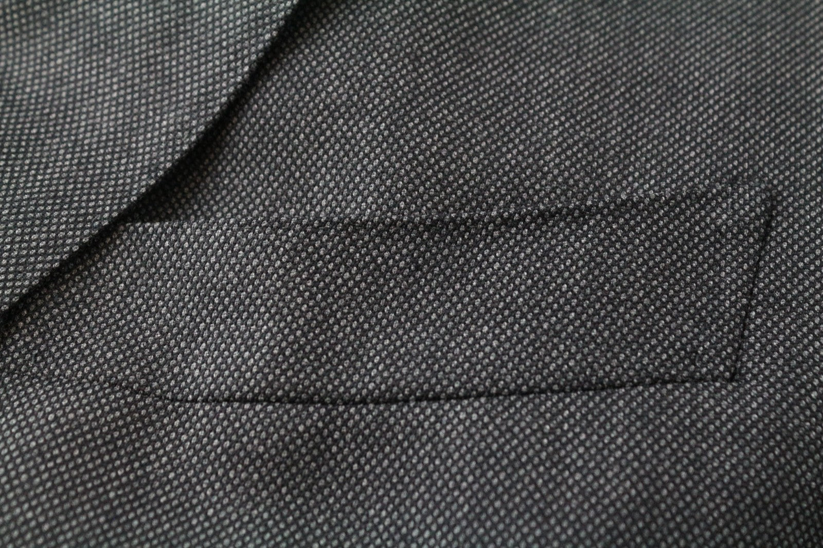 SUITSUPPLY La Spalla Men Suit UK46R Birdseye Check 2-Piece Grey Slim Wool S130