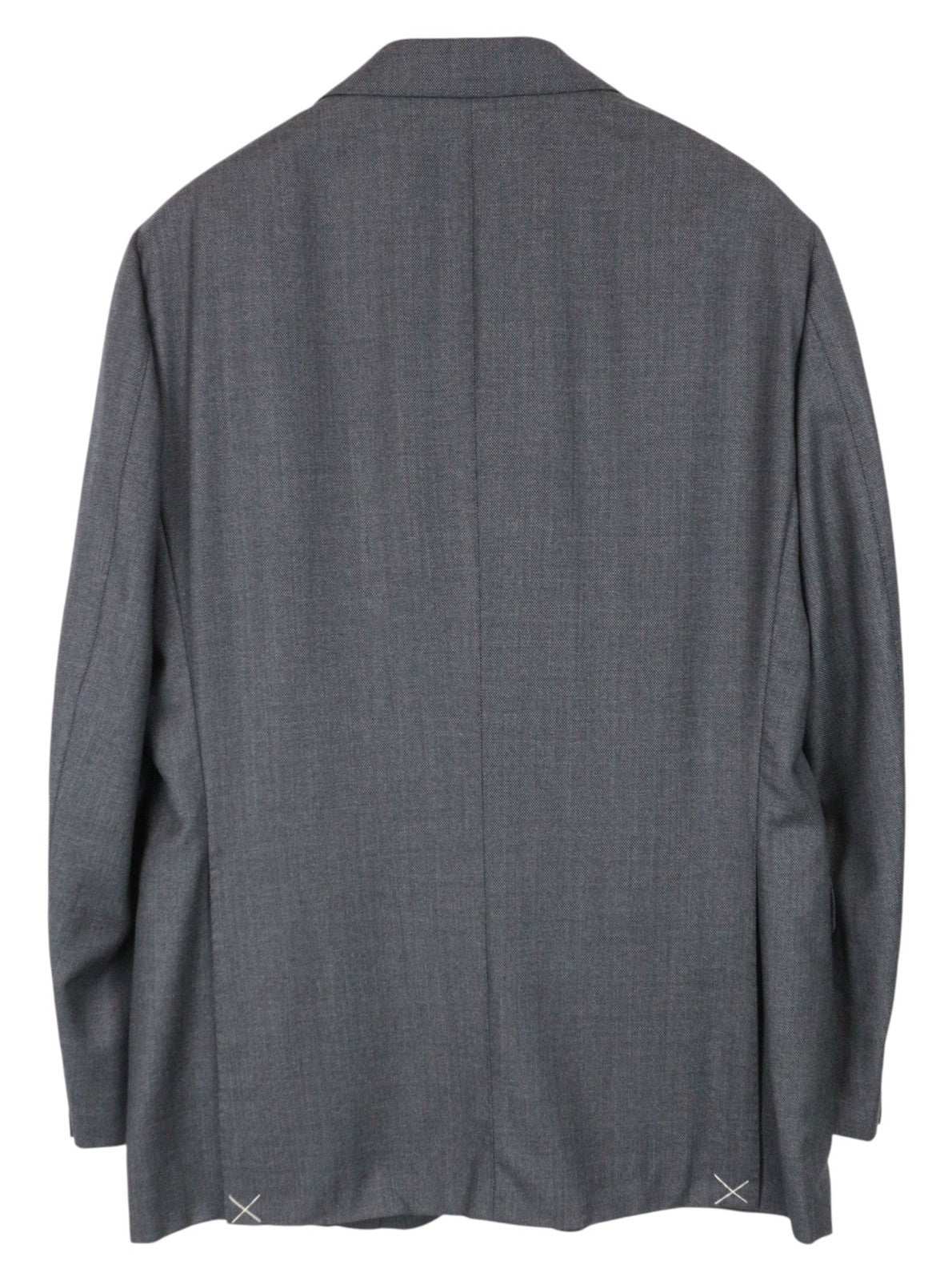 SUITSUPPLY La Spalla Men Suit UK46R Birdseye Check 2-Piece Grey Slim Wool S130