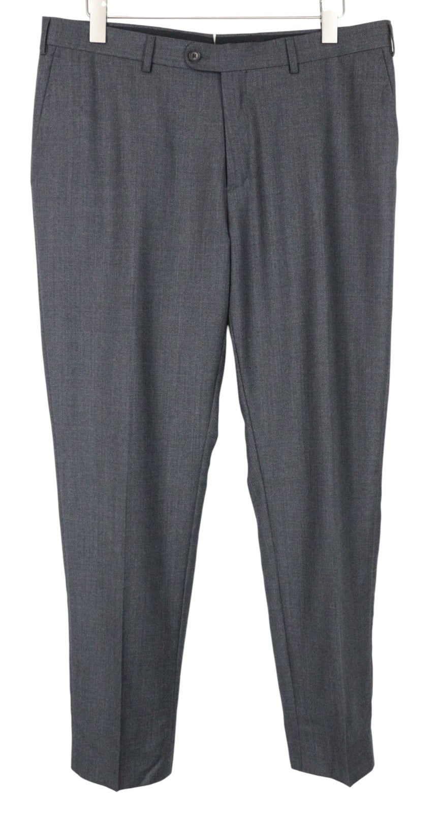 SUITSUPPLY La Spalla Men Suit UK46R Birdseye Check 2-Piece Grey Slim Wool S130
