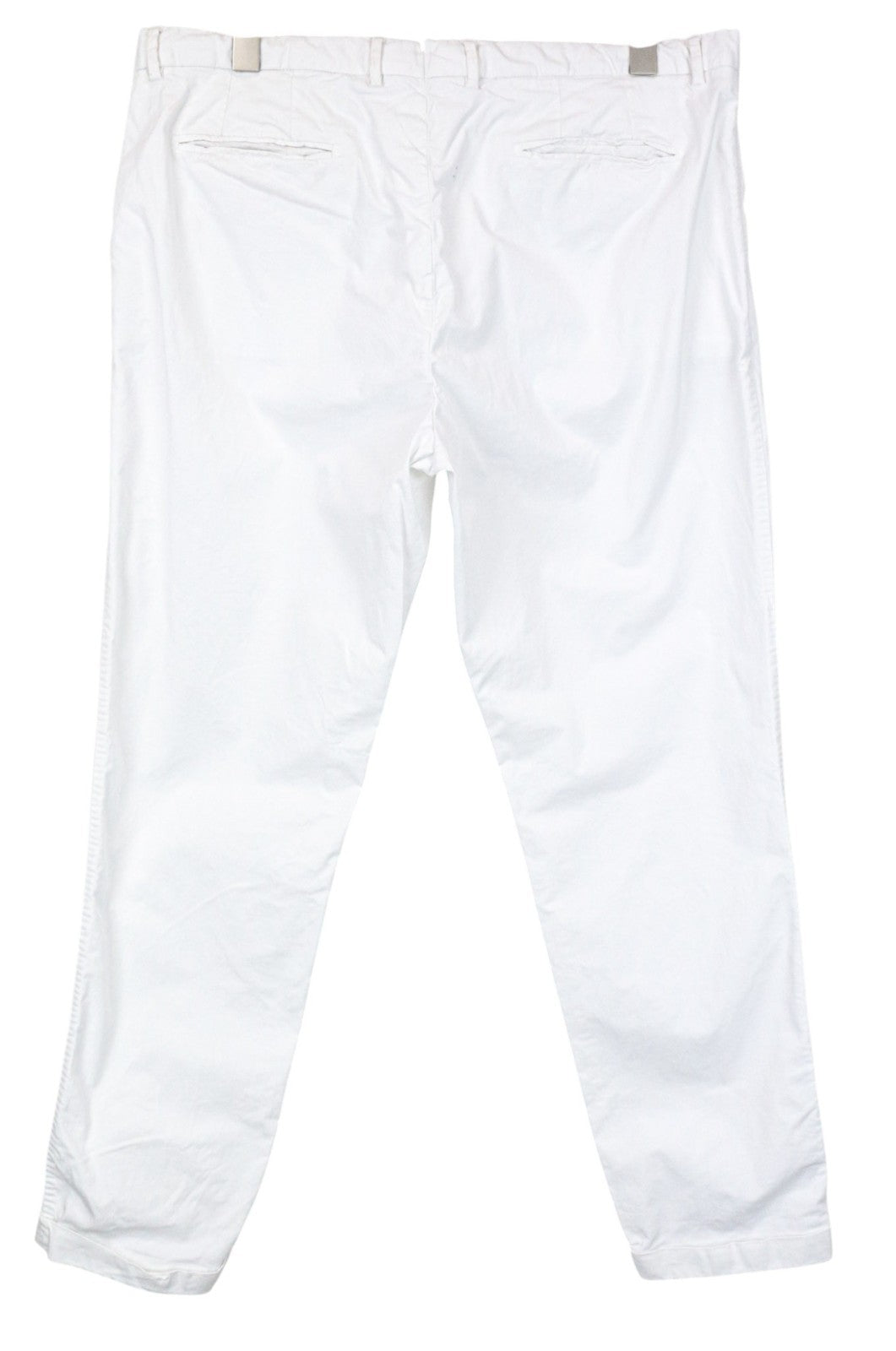 SUITSUPPLY Men Trousers UK42 White Slim Cut Chino Stretch Classic Cotton Blend