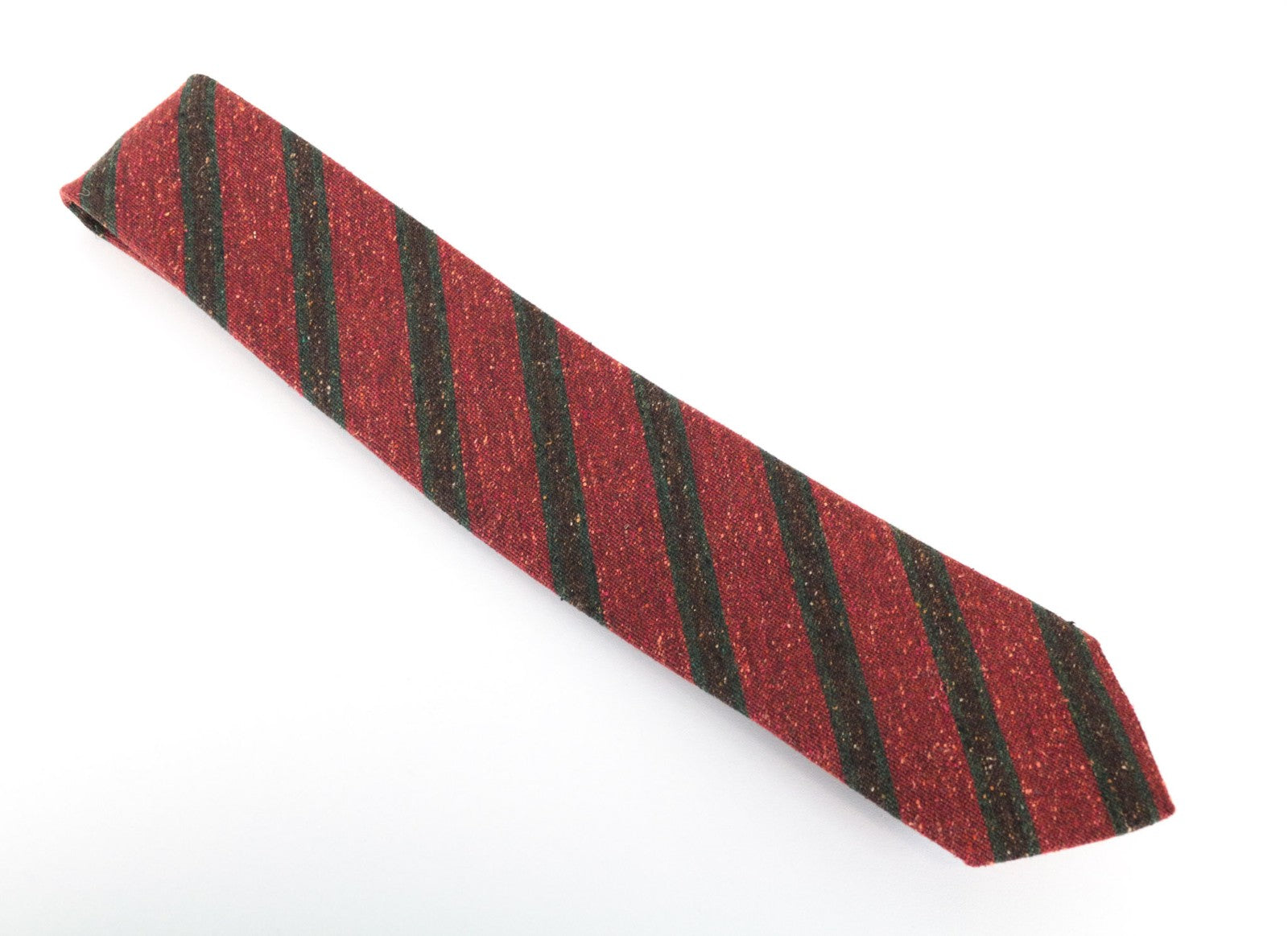 SUITSUPPLY Men Tie 148 x 8 cm Striped Red Melange Silk Wool Cotton Blend Formal