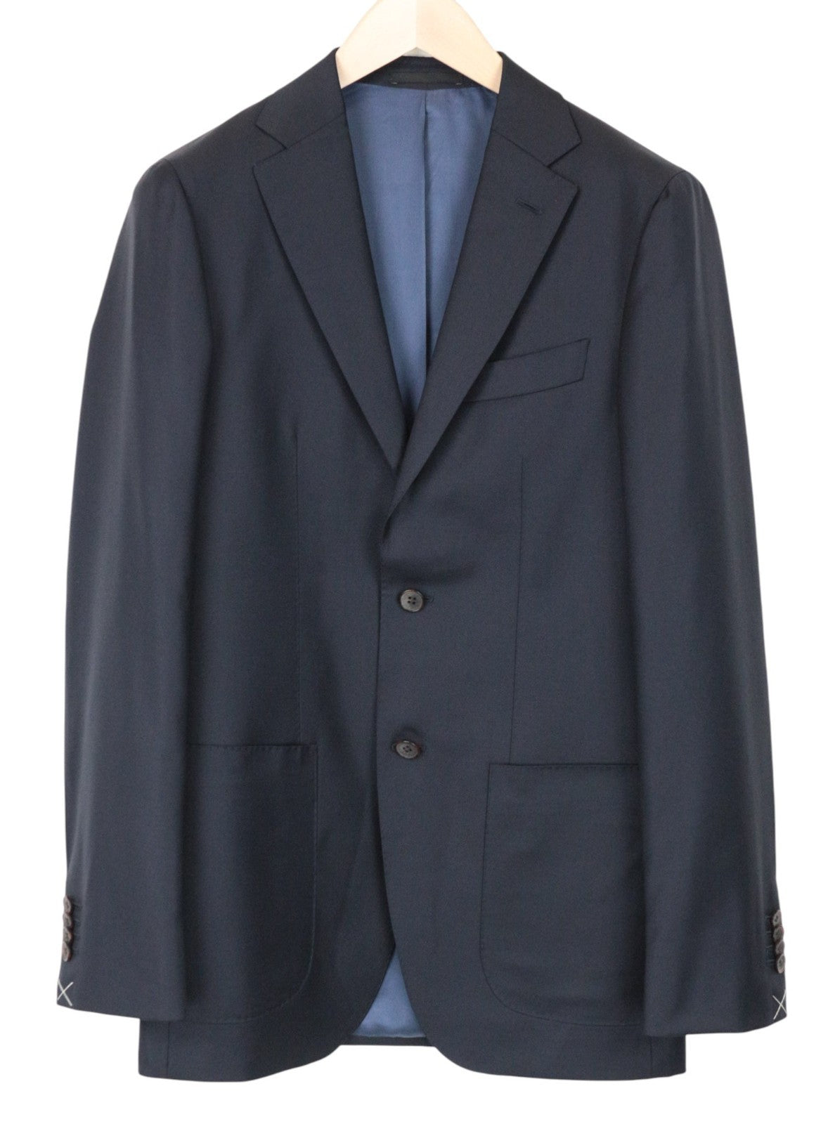SUITSUPPLY Havana Men Suit UK36L Blueline Single-Breasted Blue Pure Wool 3 Piece