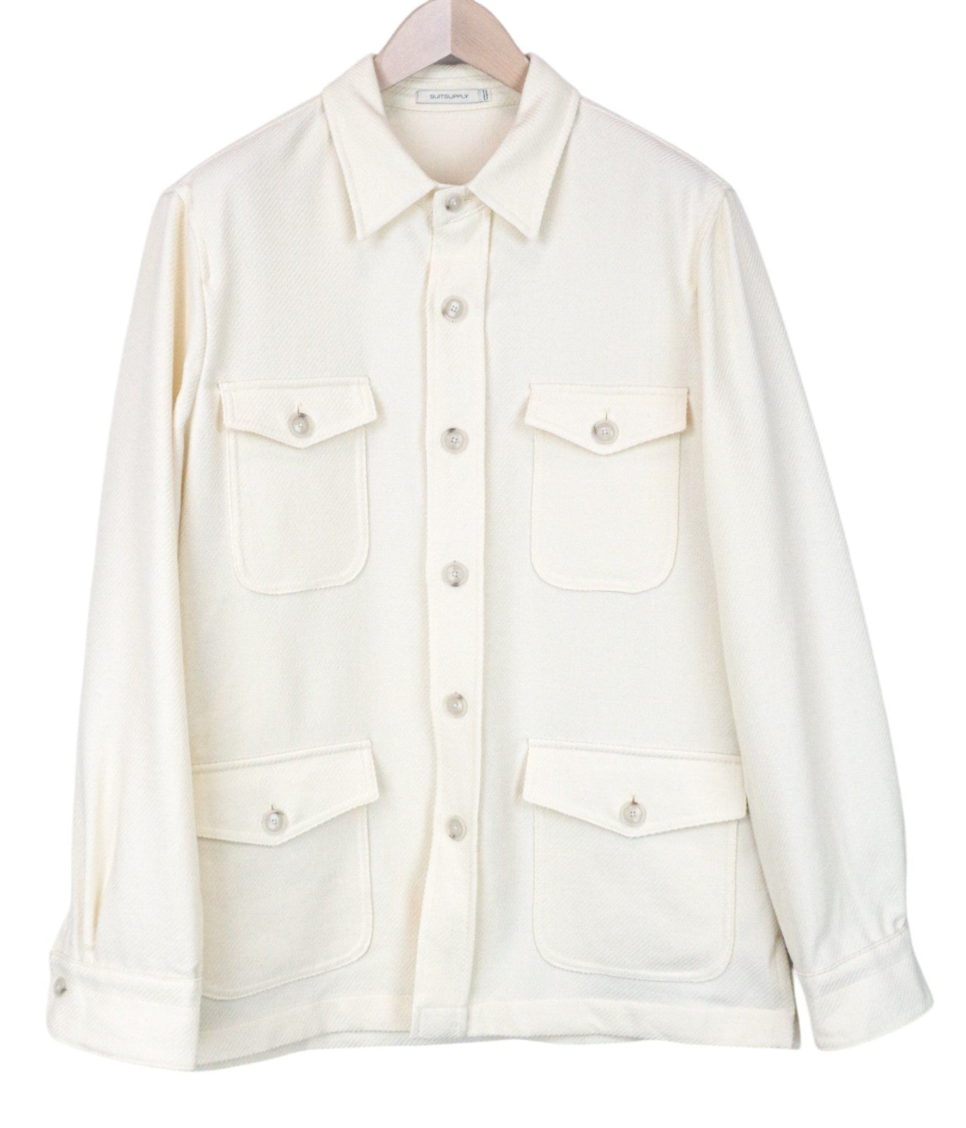 SUITSUPPLY William Men Jacket UK42R Lightweight Beige Wool Cotton Unlined