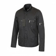 RICHMOND Men Jacket 48 M Black Cotton Stretch Single-Breasted Long Sleeved