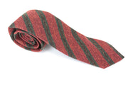 SUITSUPPLY Men Tie 150 x 8 cm Red Silk Wool Cotton Blend Striped Pointed-End