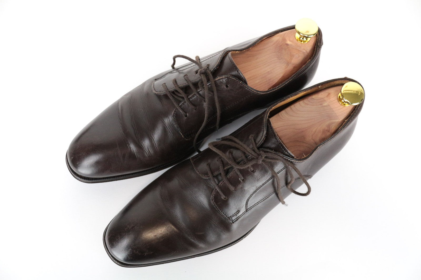 SUITSUPPLY Men Casual Shoes EU41.5 Brown Low-Top Genuine Leather Laced Classic