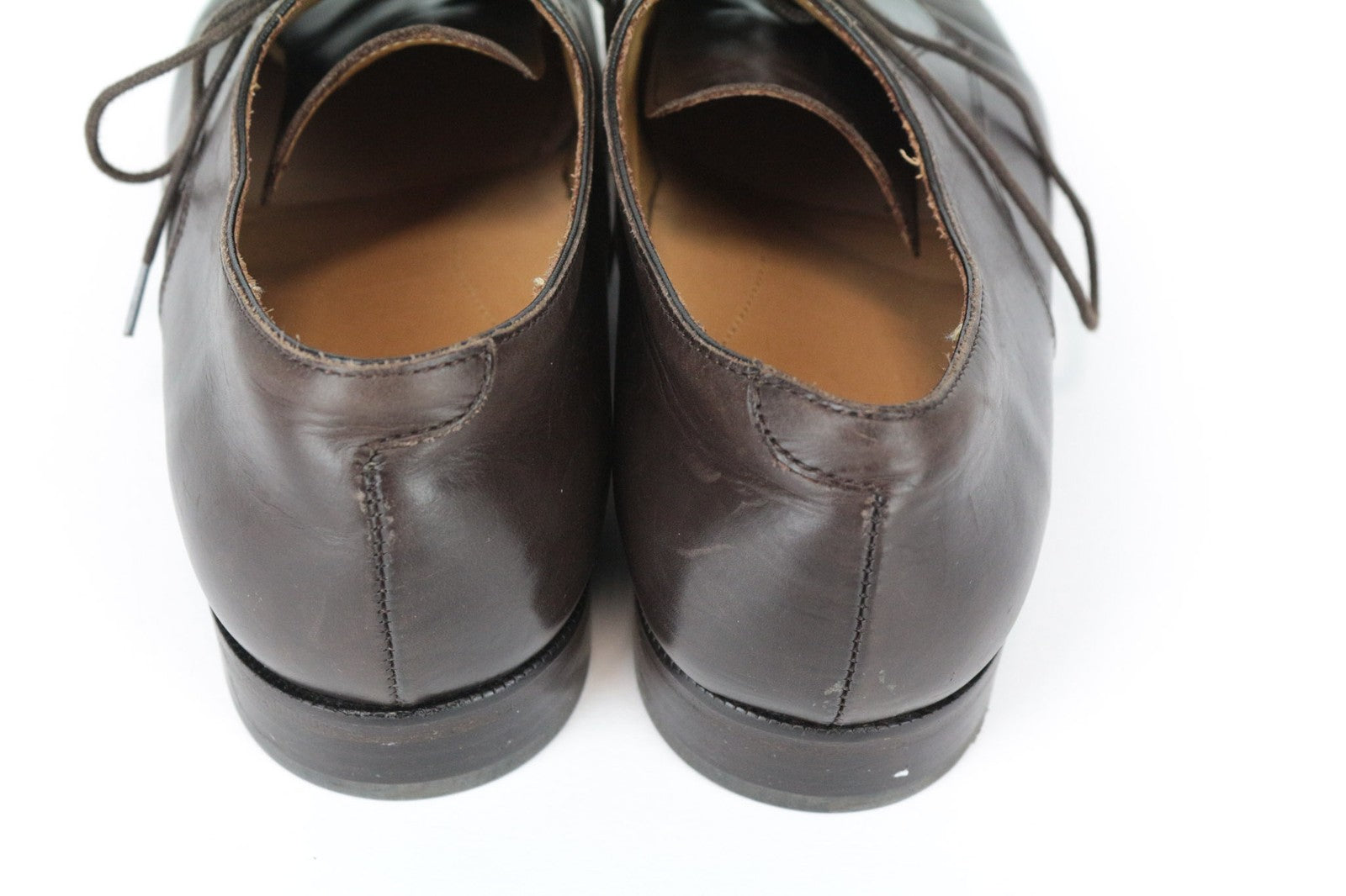 SUITSUPPLY Men Casual Shoes EU41.5 Brown Low-Top Genuine Leather Laced Classic