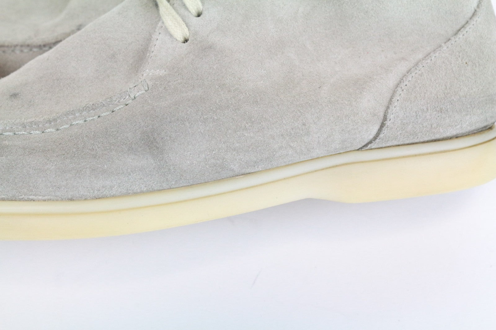 SUITSUPPLY Men Casual Shoes EU43 Grey Laced High-Top Laced Suede UK9