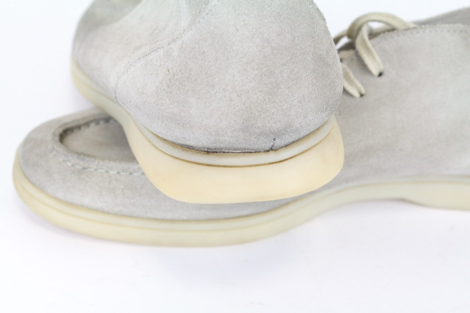 SUITSUPPLY Men Casual Shoes EU43 Grey Laced High-Top Laced Suede UK9