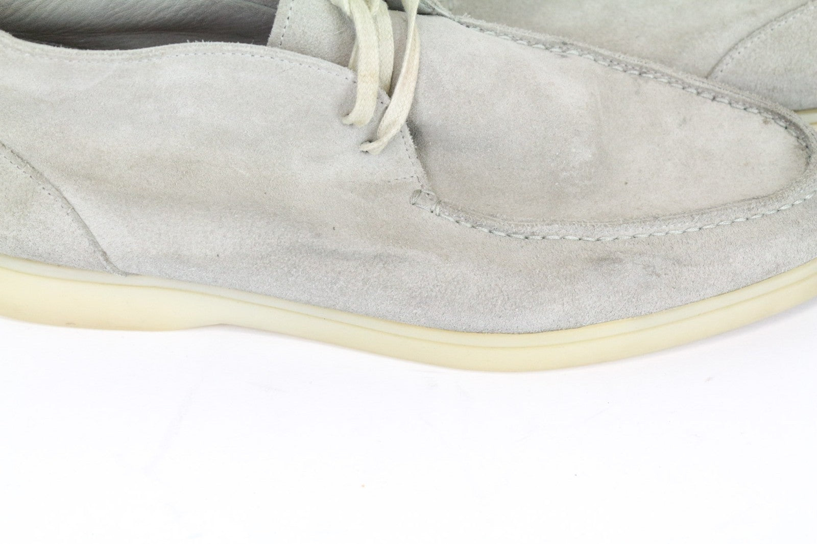 SUITSUPPLY Men Casual Shoes EU43 Grey Laced High-Top Laced Suede UK9