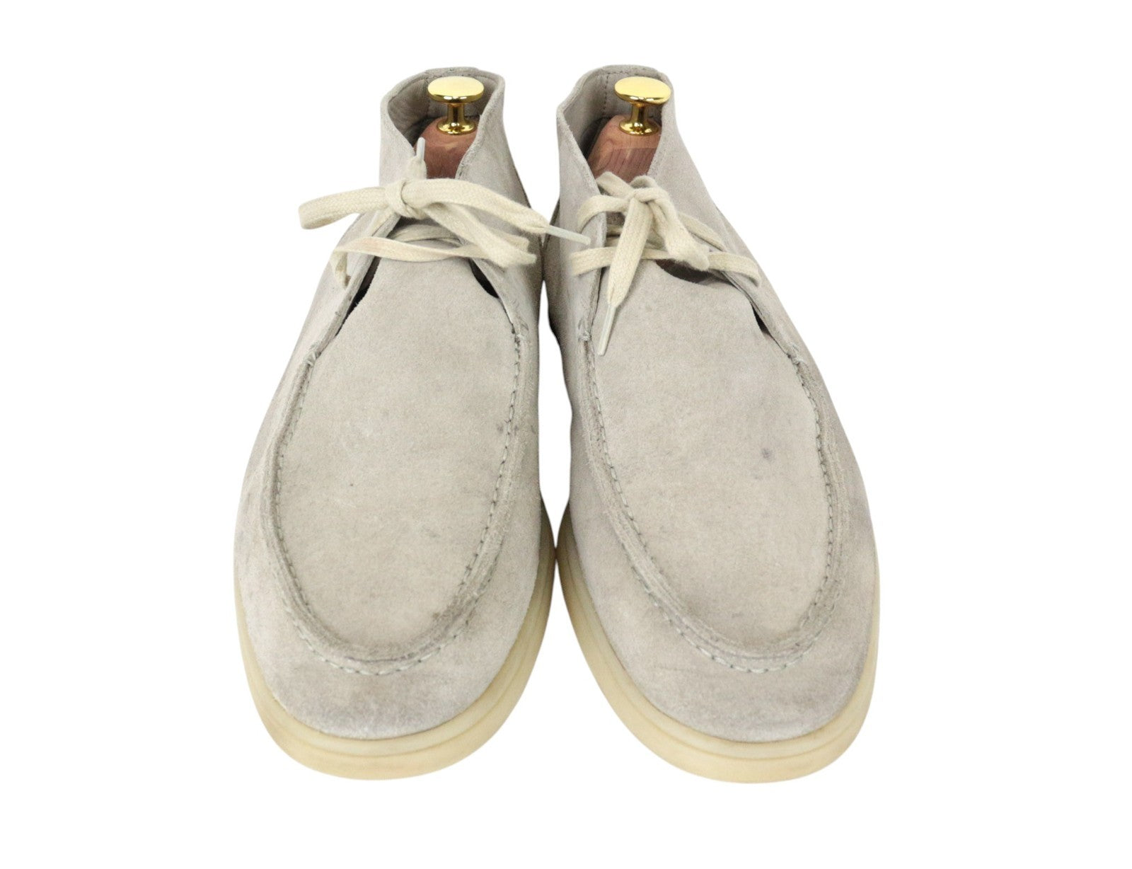 SUITSUPPLY Men Casual Shoes EU43 Grey Laced High-Top Laced Suede UK9