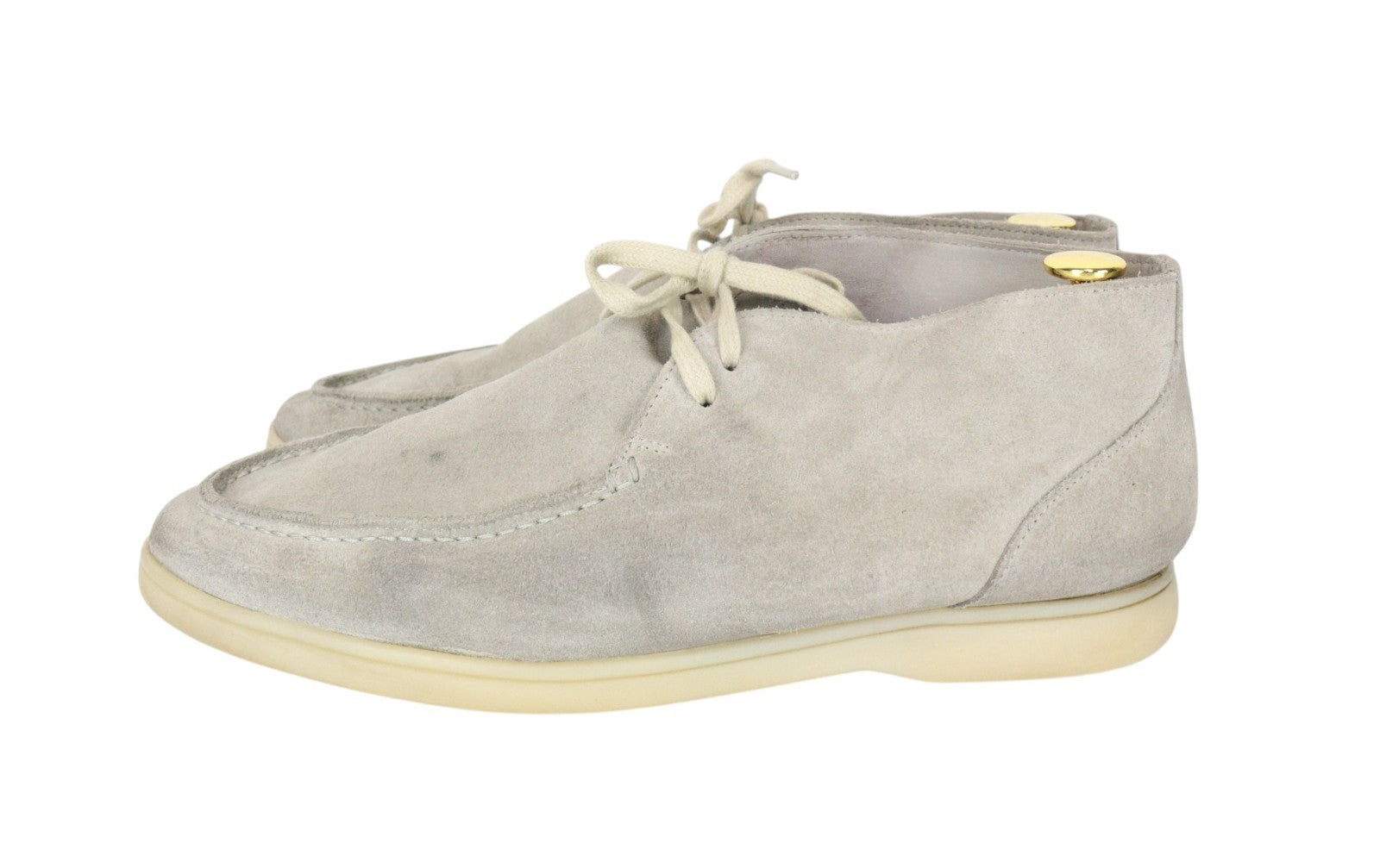SUITSUPPLY Men Casual Shoes EU43 Grey Laced High-Top Laced Suede UK9