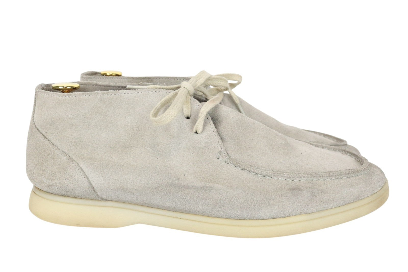 SUITSUPPLY Men Casual Shoes EU43 Grey Laced High-Top Laced Suede UK9