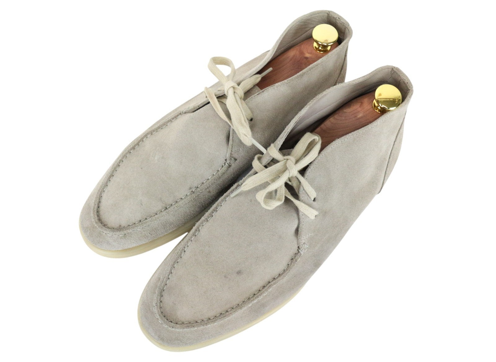 SUITSUPPLY Men Casual Shoes EU43 Grey Laced High-Top Laced Suede UK9