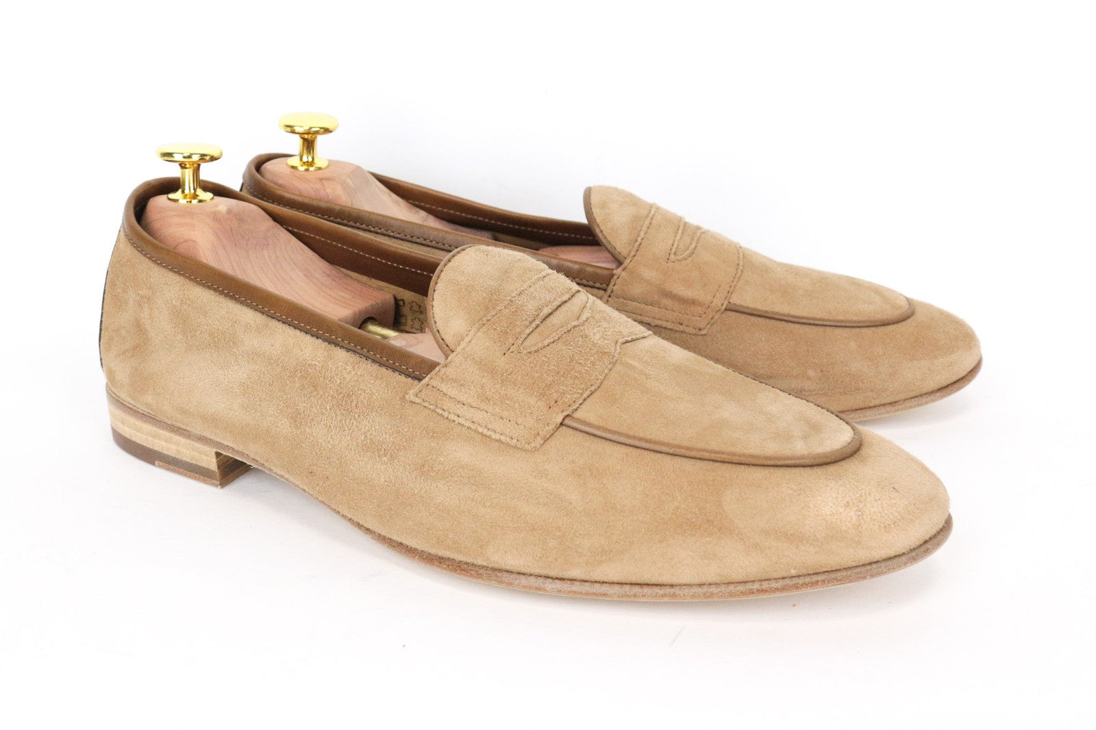 SUITSUPPLY Men Casual Shoes EU43 Brown Suede Slip On Low-Top Loafers UK9