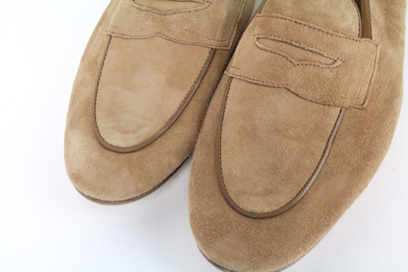 SUITSUPPLY Men Casual Shoes EU43 Brown Suede Slip On Low-Top Loafers UK9