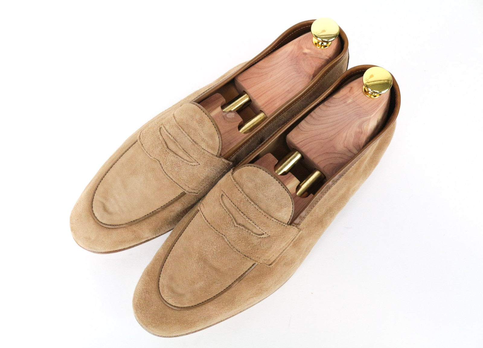 SUITSUPPLY Men Casual Shoes EU43 Brown Suede Slip On Low-Top Loafers UK9