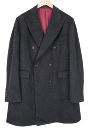 SUITSUPPLY Bleecker Men Coat UK52S Dark Grey Two-Row Wool Mid-Length Classic