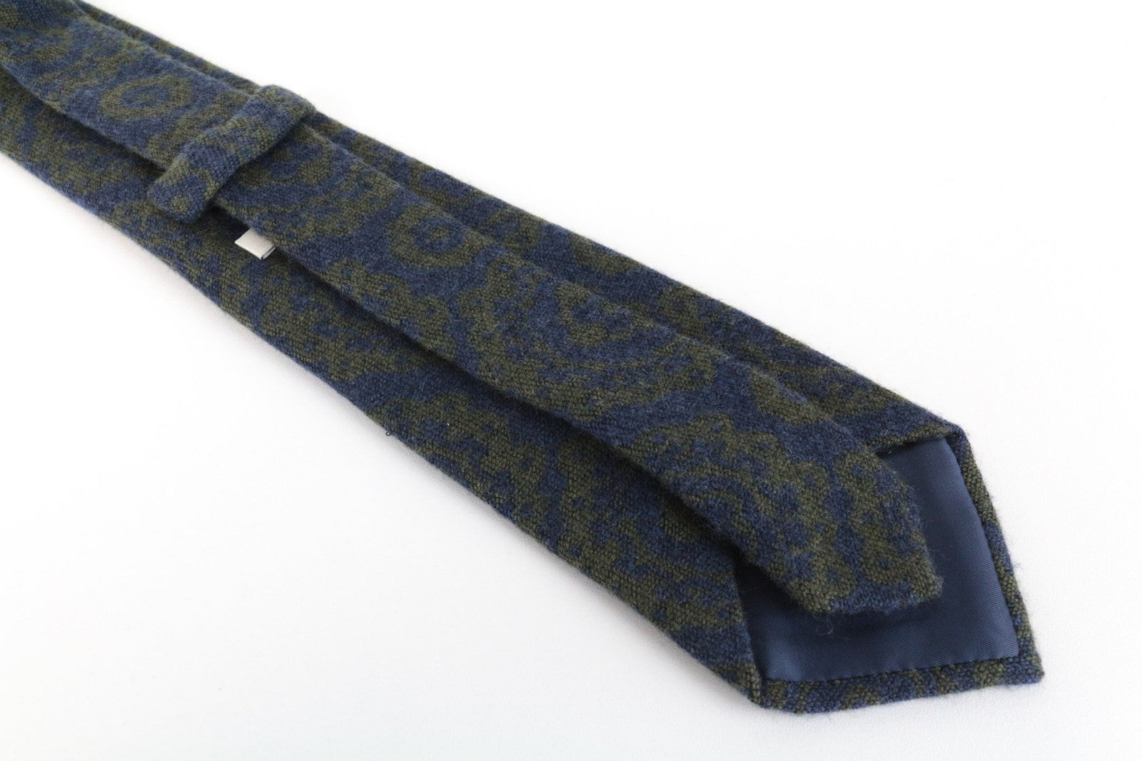 SUITSUPPLY Men Tie 150 x 8 cm Blue Pointed-End Graphic Wool Silk Mix Melange