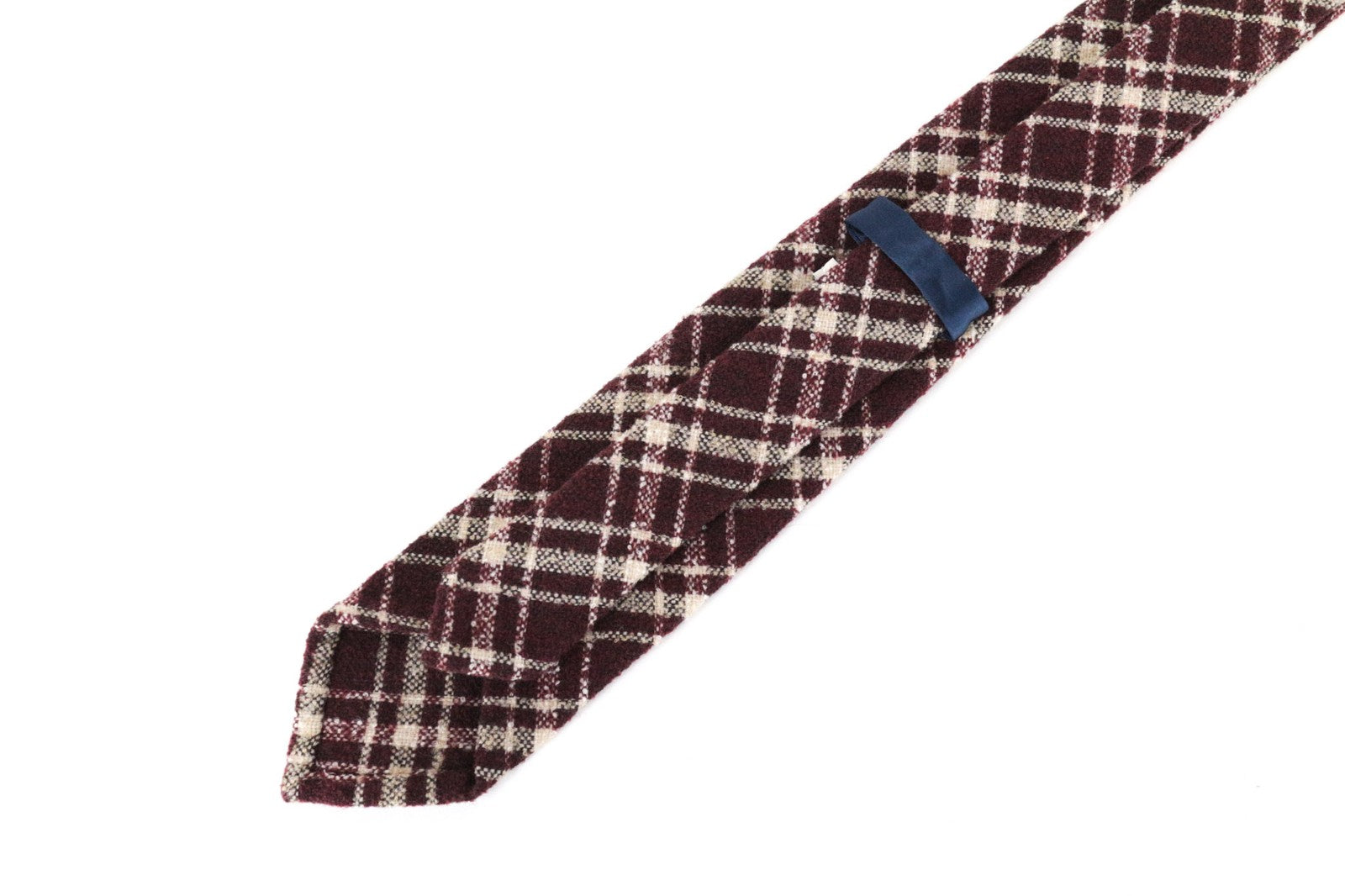 SUITSUPPLY Men Tie 150 x 8 cm Purple Red Checked Formal Pointed-End Wool Blend