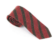 SUITSUPPLY Men Tie 150 x 8 cm Red Pointed-End Silk Wool Cotton Blend Striped