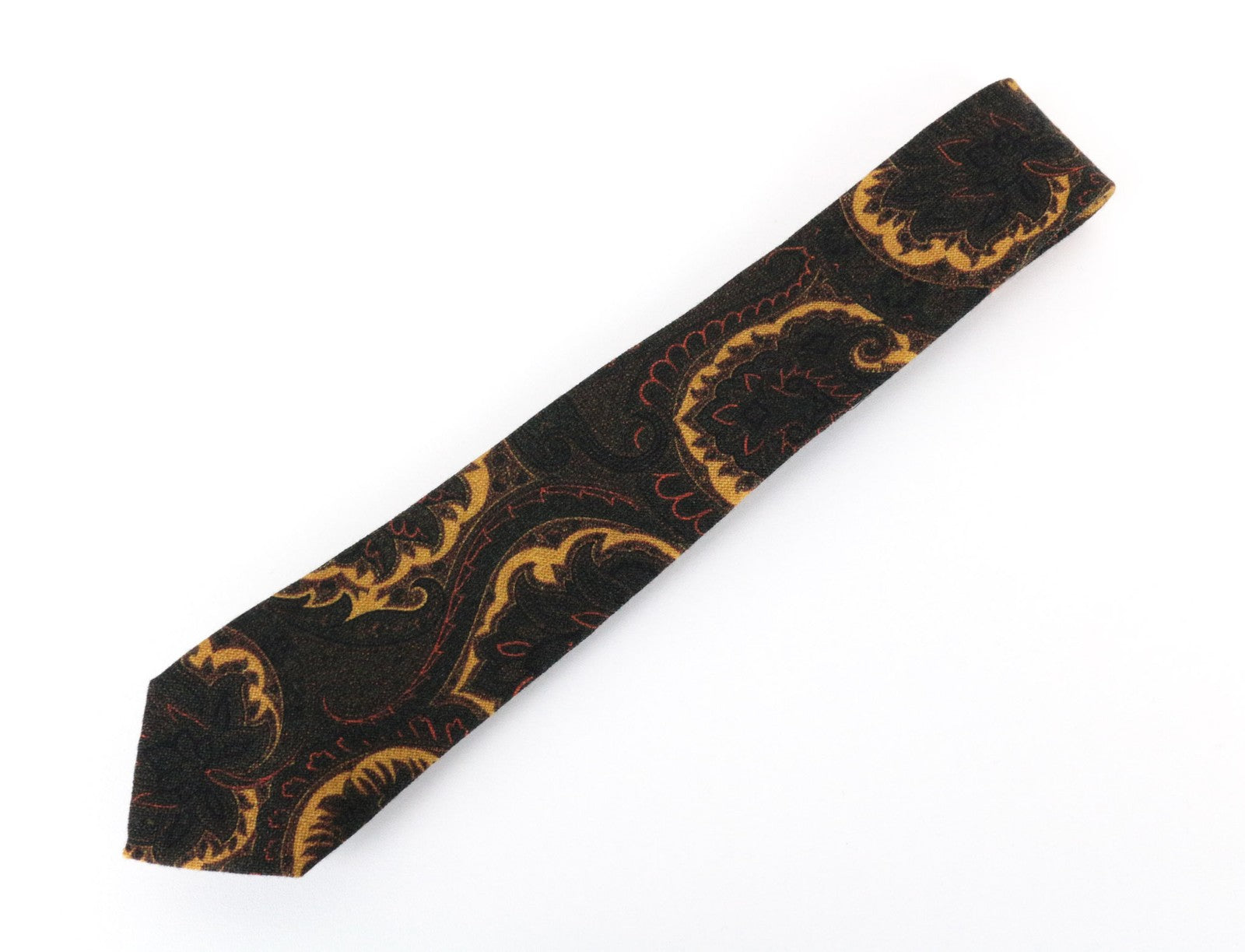 SUITSUPPLY Men Tie 150 x 8 cm Green Pointed-End Pure Wool Patterned Formal