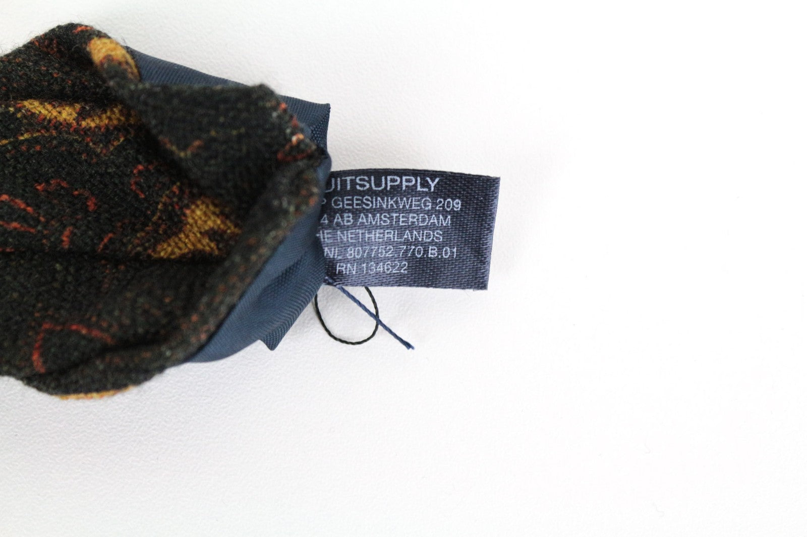 SUITSUPPLY Men Tie 150 x 8 cm Green Pointed-End Pure Wool Patterned Formal