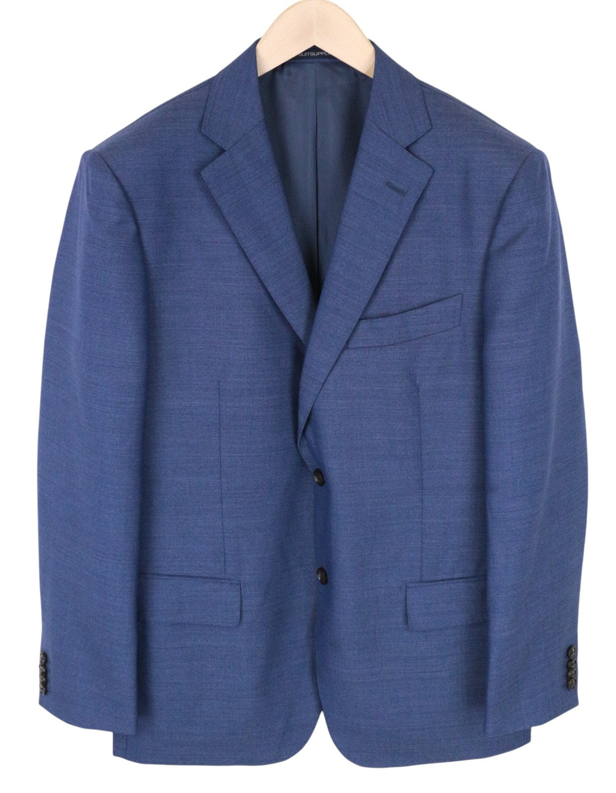 SUITSUPPLY Napoli Men Suit UK42R Single-Breasted Lined Blue Pure Wool 2 Piece