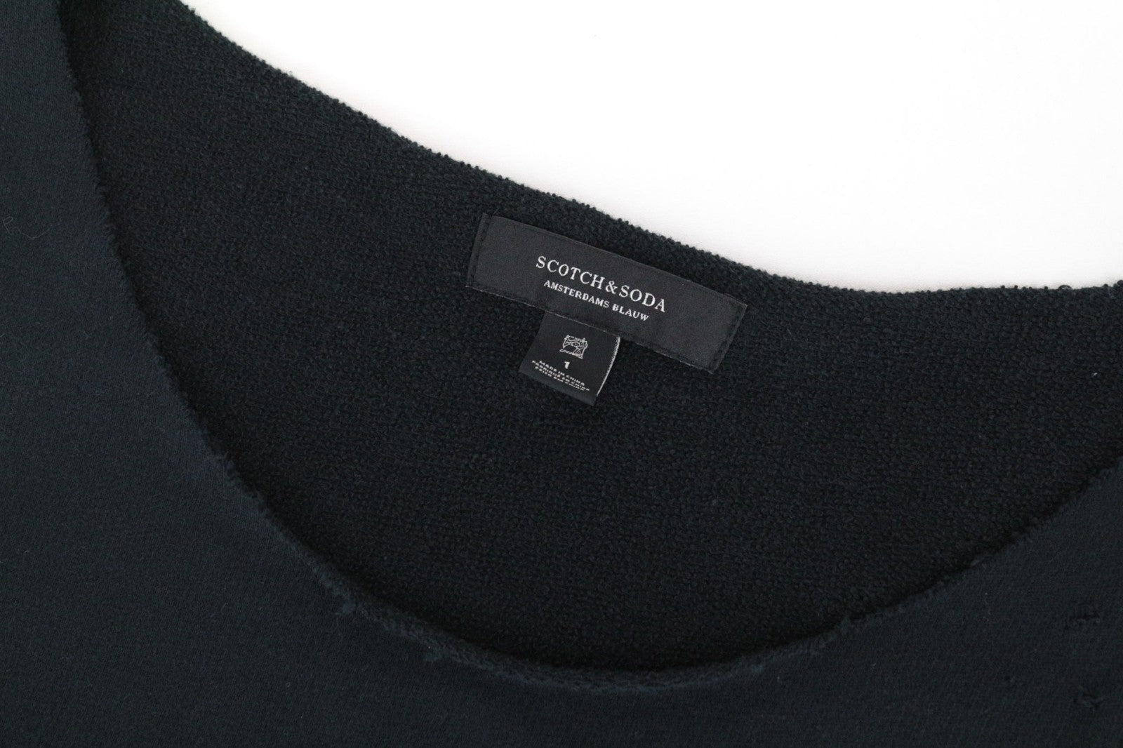 SCOTCH & SODA Ams Blauw Women T-Shirt S Black Pure Cotton Sleeveless Tank Top