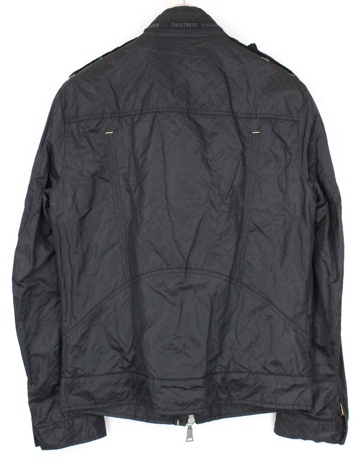RICHMOND Men Jacket 48 M Black Lightweight Long Sleeved Zipped Lined Casual