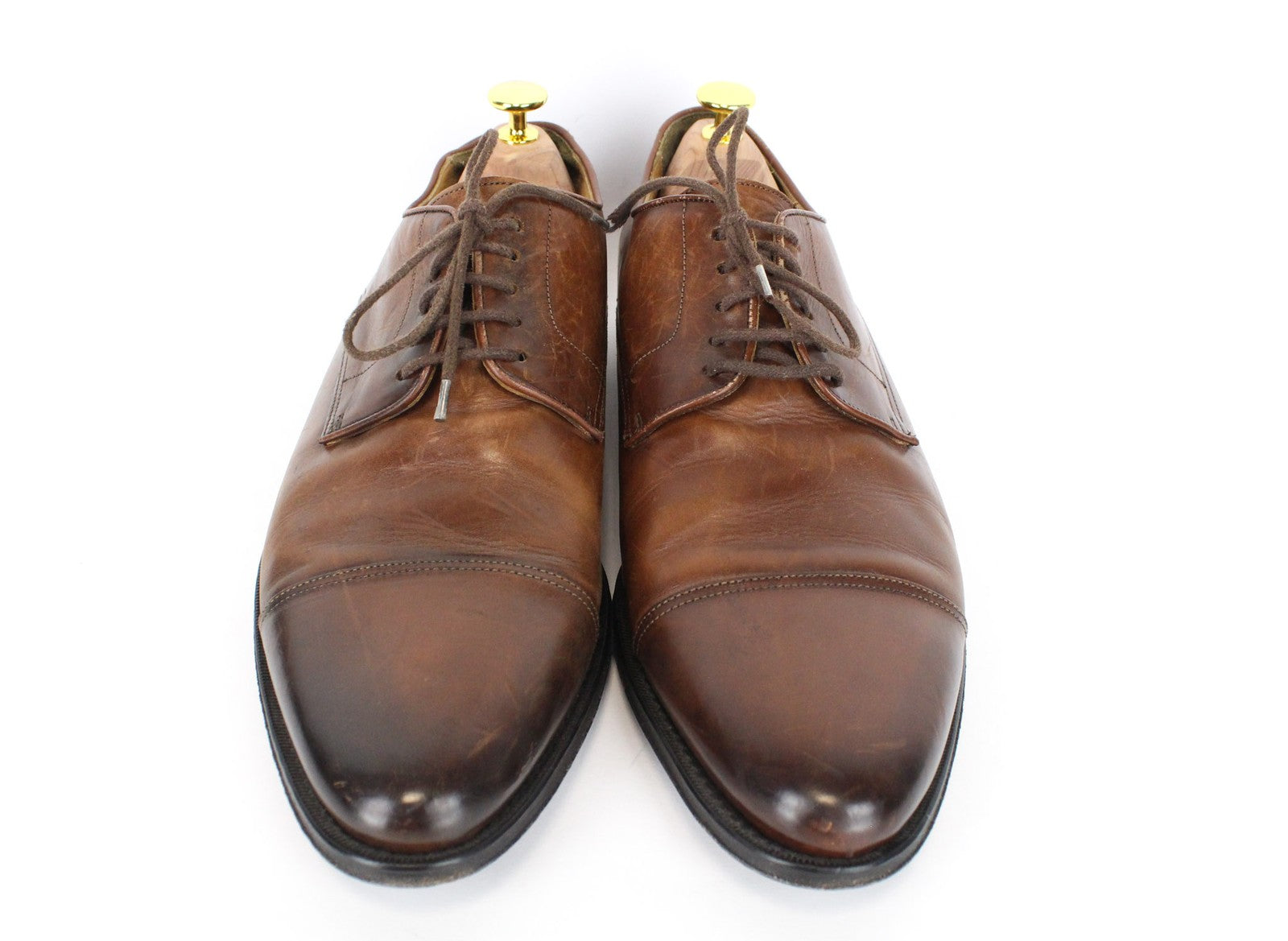SUITSUPPLY Men Casual Shoes EU43 Brown Leather Laced Low-Top Classic Formal