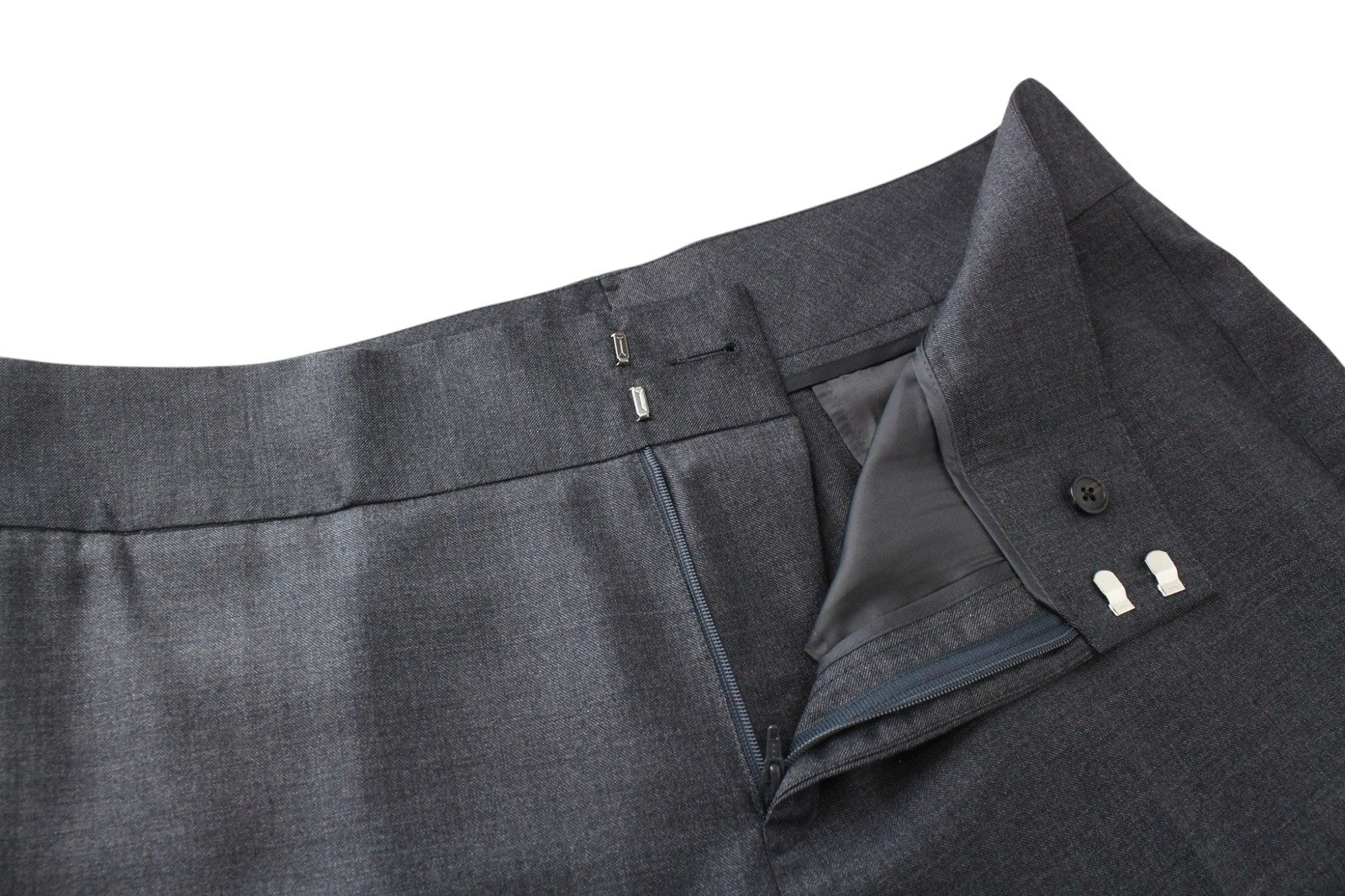 SUITSUPPLY La Spalla Men Suit UK34S Single-Breasted Formal Pure Wool Grey 2Piece