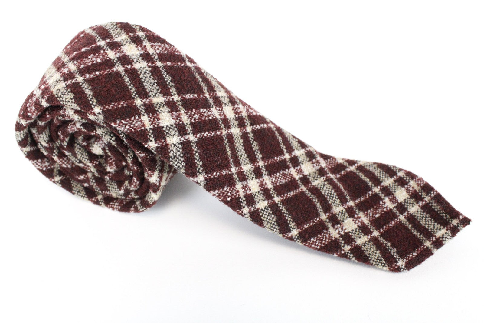 SUITSUPPLY Men Tie 150 x 8 cm Purple Wool Blend Pointed-End Checked Classic