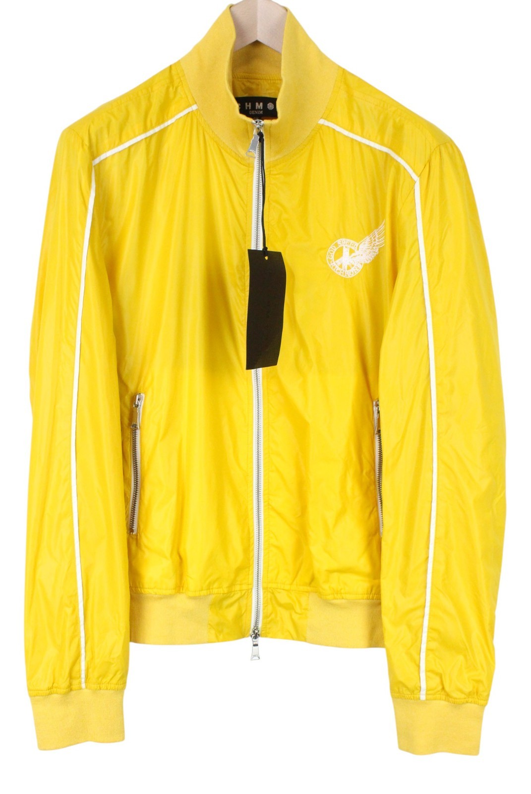 RICHMOND Men Jacket 48 M Yellow Single-Breasted Zipped Lightweight Casual