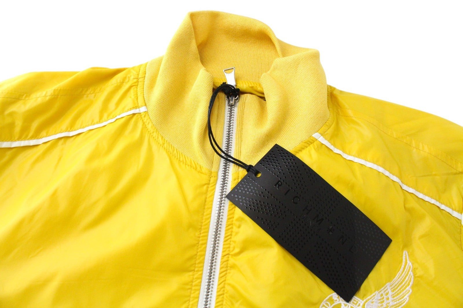 RICHMOND Men Jacket 48 M Yellow Single-Breasted Zipped Lightweight Casual