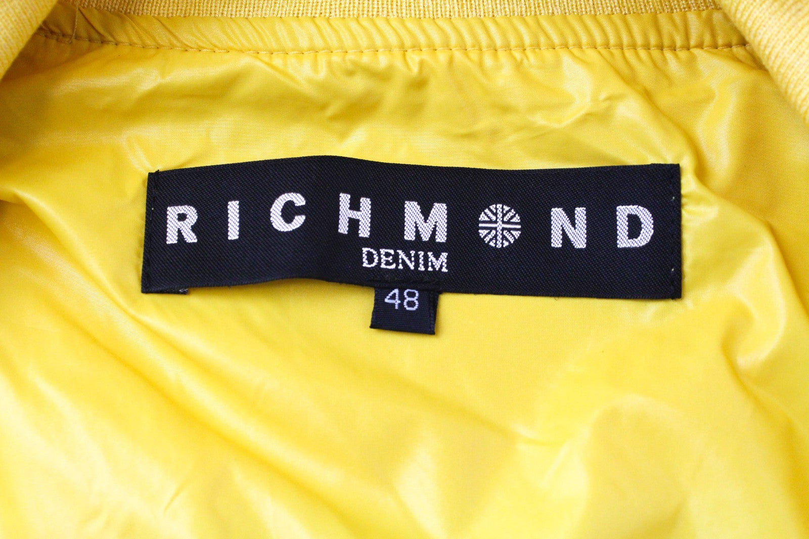 RICHMOND Men Jacket 48 M Yellow Single-Breasted Zipped Lightweight Casual
