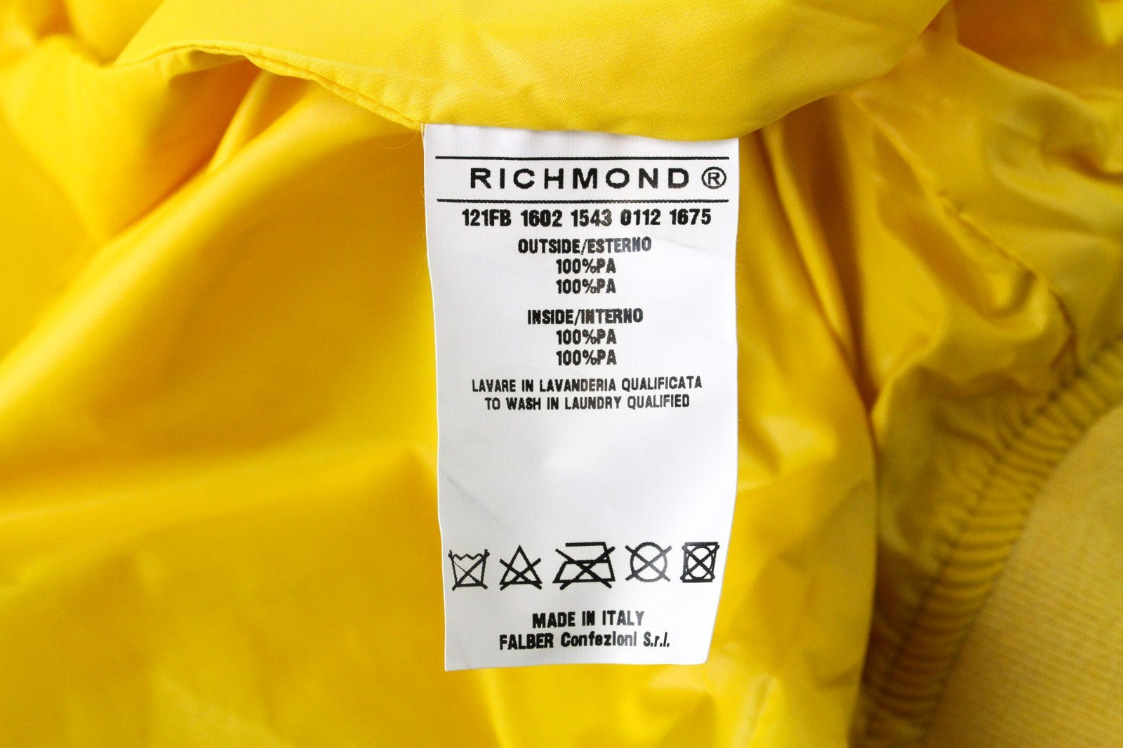 RICHMOND Men Jacket 48 M Yellow Single-Breasted Zipped Lightweight Casual